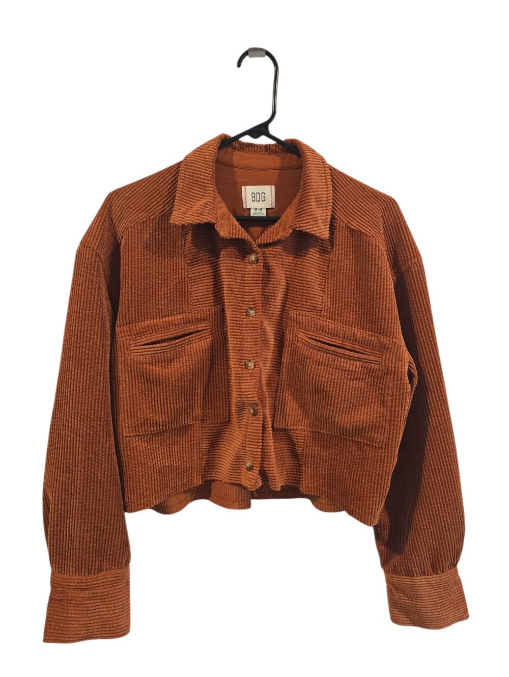 BDG Urban Outfitters Rodney Rust Corduroy Cropped Shirt Jacket M